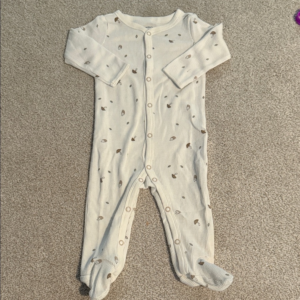 Cozy Cream Baby Printed One Piece
